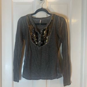 Free People Sequin Long Sleeve (vintage)
